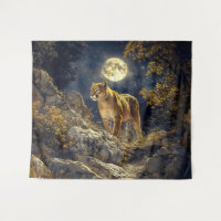 Cougar in the Moonlight Wildlife Art