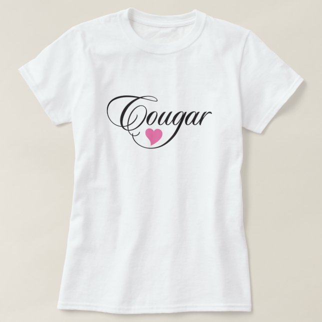 Cougar Love Ladies Light Colored T-Shirt (Design Front)