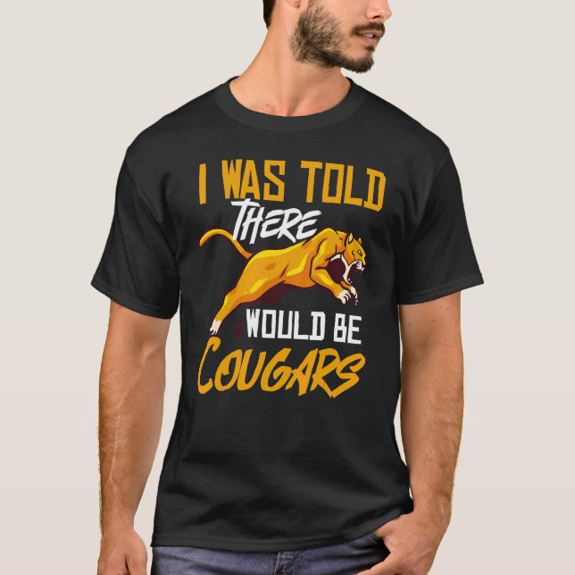 Cougar Mountain Lion Animal Cat Head  Cute Wildcat T-Shirt (Front)