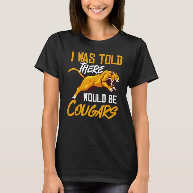 Cougar Mountain Lion Animal Cat Head  Cute Wildcat T-Shirt (Front)