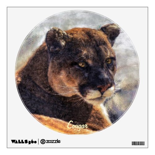 Cougar Mountain Lion Art Wall Decal 2