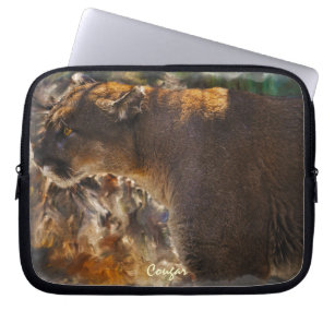 Cougar Mountain Lion Big Cat Art Design 4 Laptop Sleeve