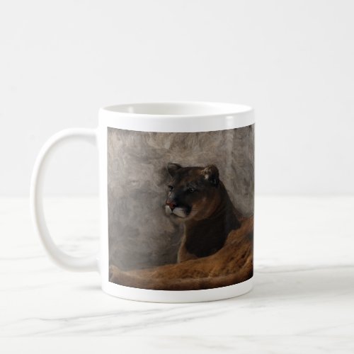 Cougar Mountain Lion Big Cat Art Design Coffee Mug