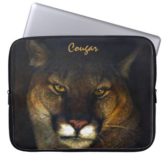 Cougar Mountain Lion Big Cat Art Design Laptop Sleeve