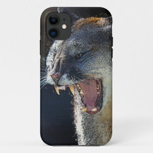 Cougar Mountain Lion Big Cat Art Phone Case