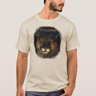 Cougar Mountain Lion Big Cat Painting 3 T-Shirt