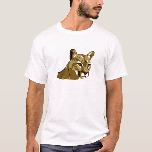 Cougar - Mountain Lion Design - Wild Puma T-Shirt (Front)