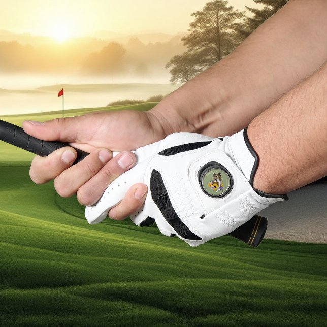 Cougar Mountain Lion Puma Flowers Golf Glove (Creator Uploaded)