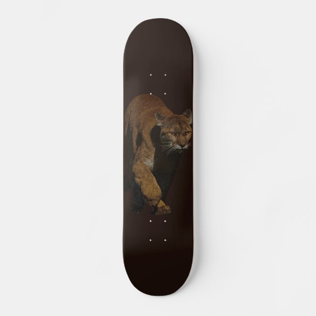 Cougar Mountain Lion Wild Cat Skateboard Deck (Front)