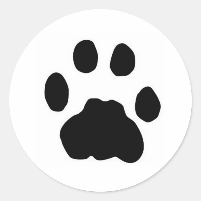 COUGAR PAW PRINT CLASSIC ROUND STICKER (Front)