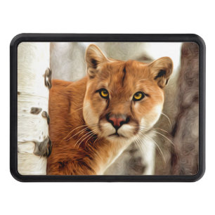 Cougar Photo Painting Tow Hitch Cover