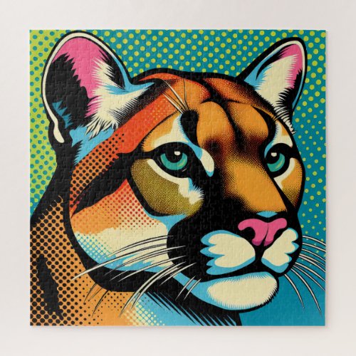 Cougar Pop Art 600 Piece Puzzle