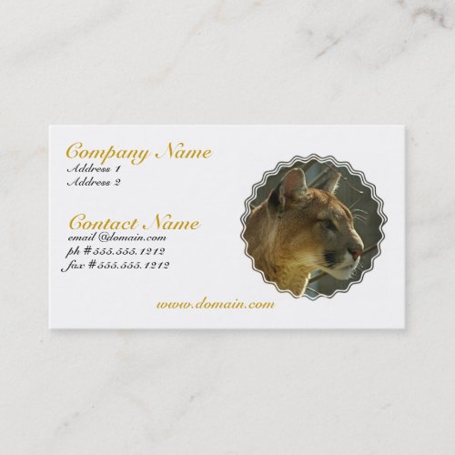 Cougar Puma Business Card