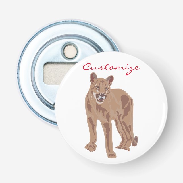 Cougar Puma Mountain Lion Thunder_Cove Bottle Opener (Front)