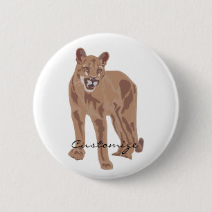Cougar Puma Mountain Lion Thunder_Cove Button
