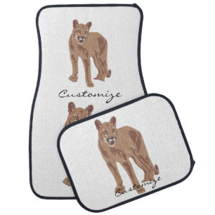 Cougar Puma Mountain Lion Thunder_Cove Car Floor Mat