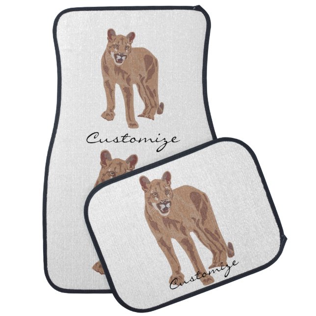 Cougar Puma Mountain Lion Thunder_Cove Car Floor Mat (Set)