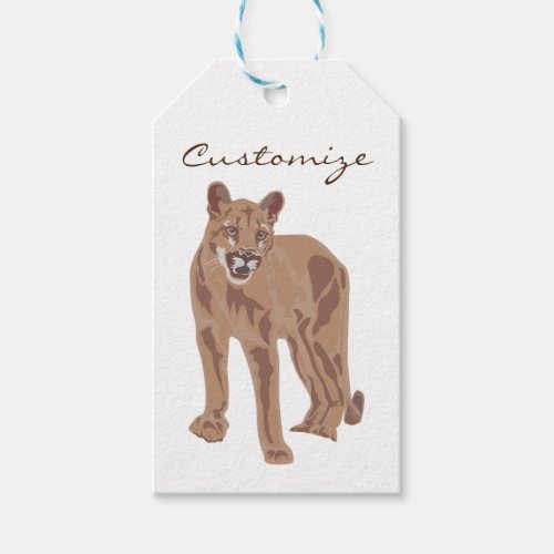 Cougar Puma Mountain Lion Thunder_Cove Gift Tags