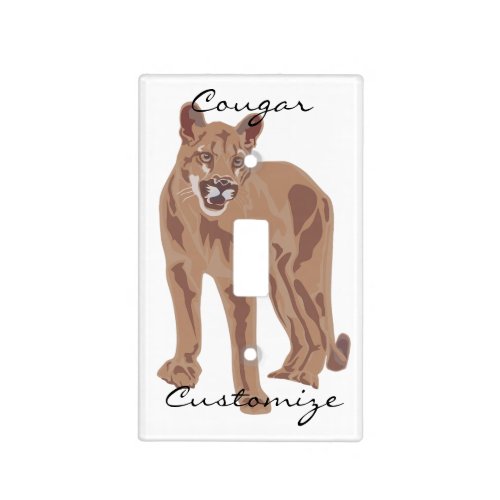 Cougar Puma Mountain Lion Thunder_Cove Light Switch Cover