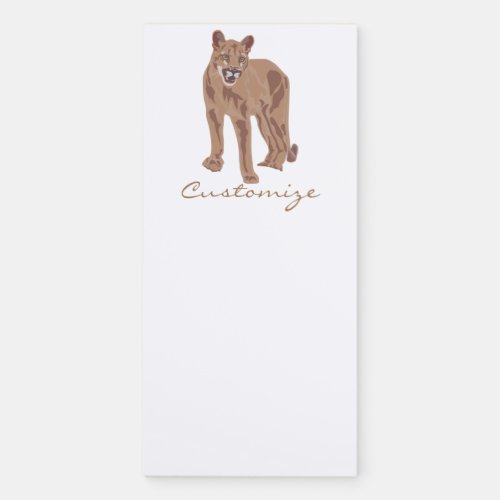 Cougar Puma Mountain Lion Thunder_Cove Magnetic Notepad