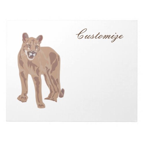 Cougar Puma Mountain Lion Thunder_Cove Notepad