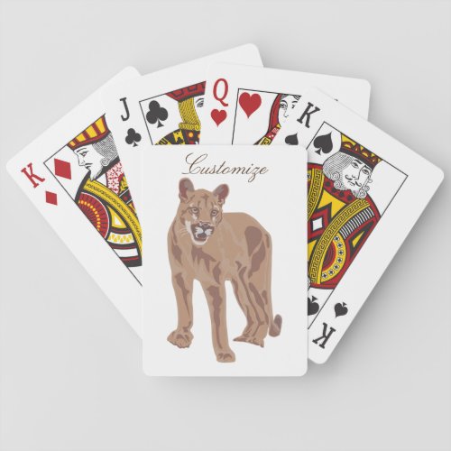 Cougar Puma Mountain Lion Thunder_Cove Playing Cards