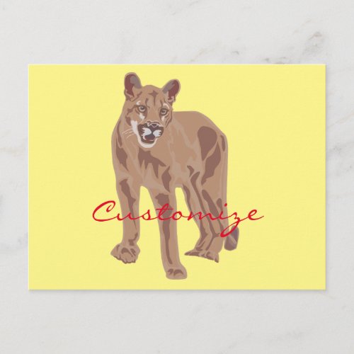 Cougar Puma Mountain Lion Thunder_Cove Postcard