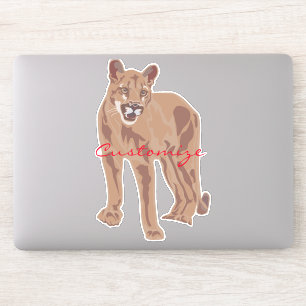 Cougar Puma Mountain Lion Thunder_Cove Sticker