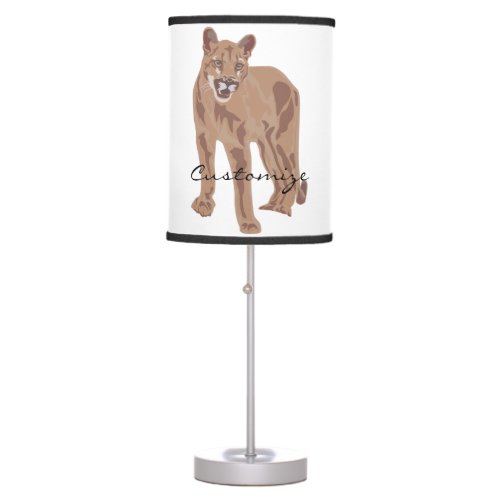 Cougar Puma Mountain Lion Thunder_Cove Table Lamp