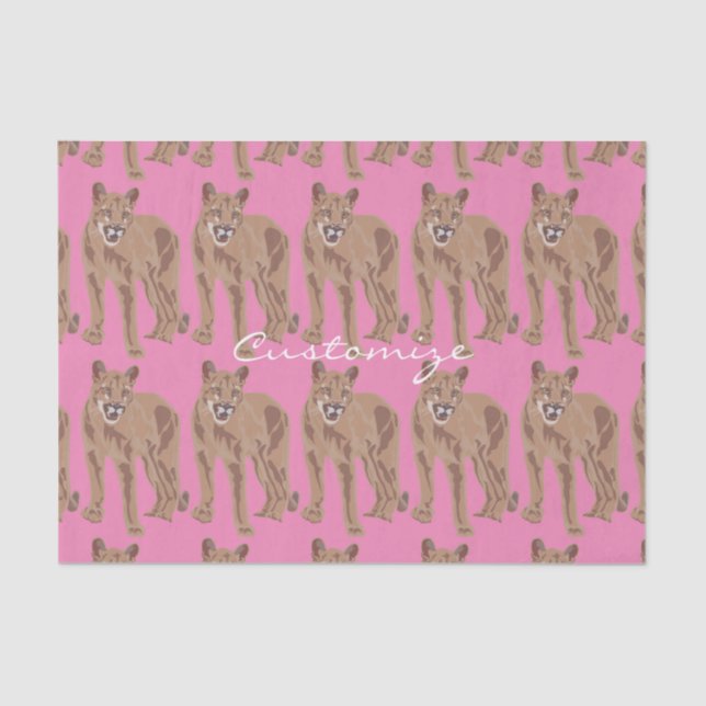 Cougar Puma Mountain Lion Thunder_Cove Tissue Paper (Front)