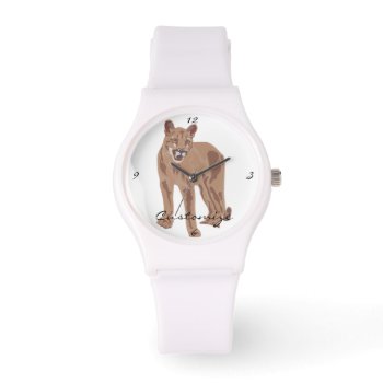 Cougar Puma Mountain Lion Thunder_cove Watch by Thunder_Cove at Zazzle