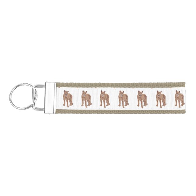 Cougar Puma Mountain Lion Thunder_Cove Wrist Keychain (Keys on Left)