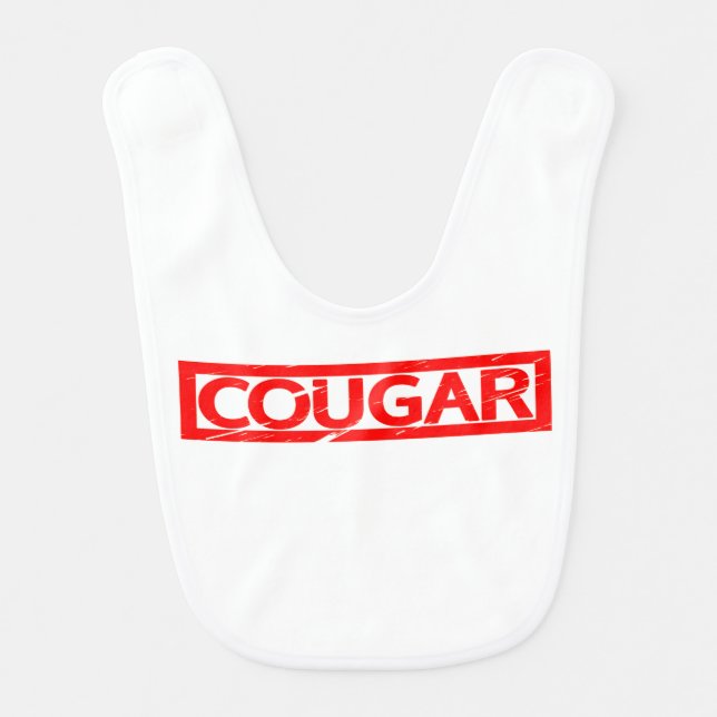 Cougar Stamp Baby Bib (Front)