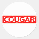 Cougar Stamp Classic Round Sticker