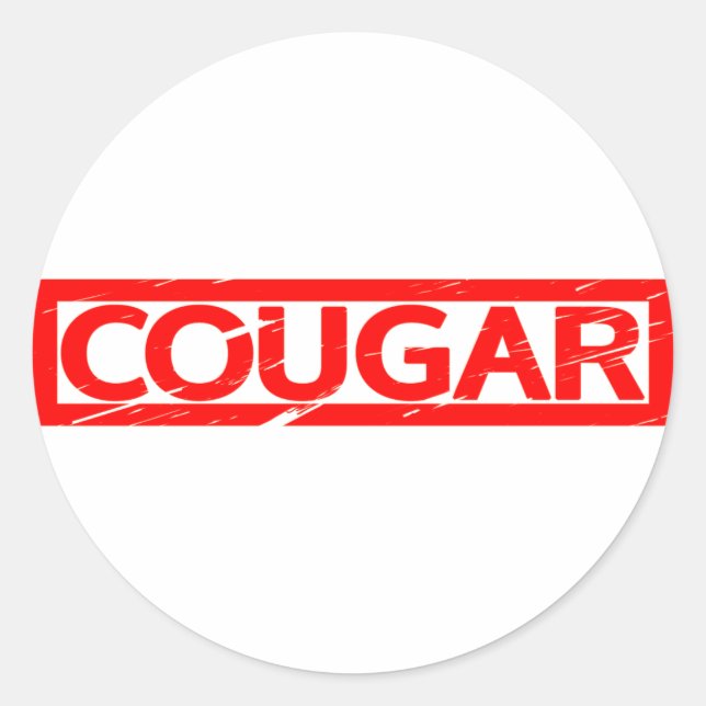 Cougar Stamp Classic Round Sticker (Front)