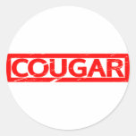 Cougar Stamp Classic Round Sticker