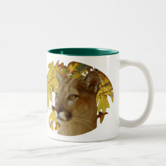 COUGAR UNDER MAPLE Two-Tone COFFEE MUG