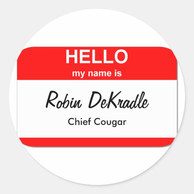 Cougar Woman Classic Round Sticker (Front)