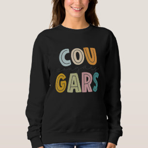 Cougars Mascot School Spirit Sports Cheer Fan Team Sweatshirt