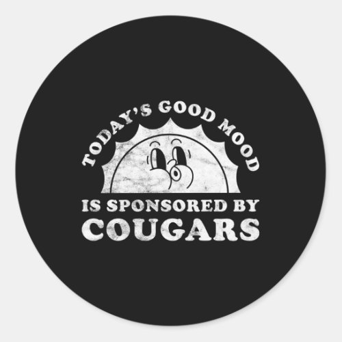 Cougars Or Cougar Classic Round Sticker