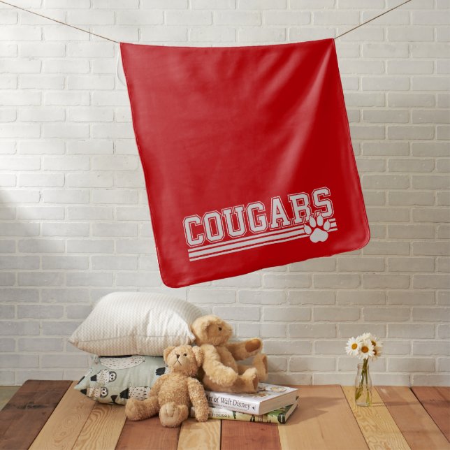 Cougars Paw Baby Blanket (In Situ)