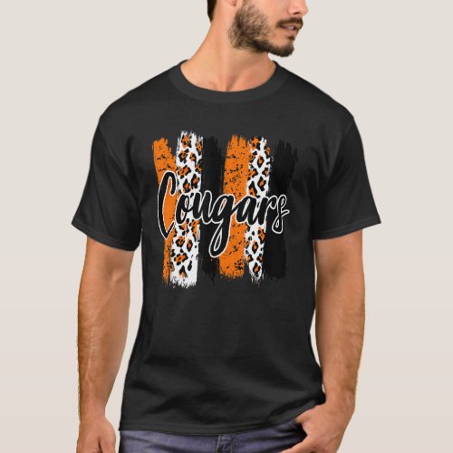 Cougars School Sports Fan Team Spirit Mascot T_Shirt