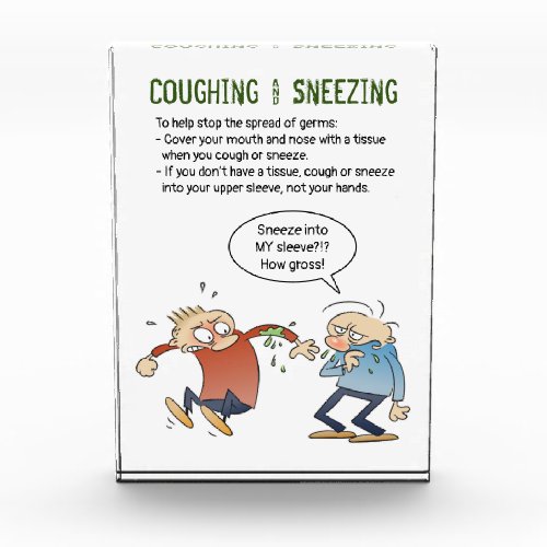 Coughing And Sneezing Into Your Sleeve Health Tip Photo Block