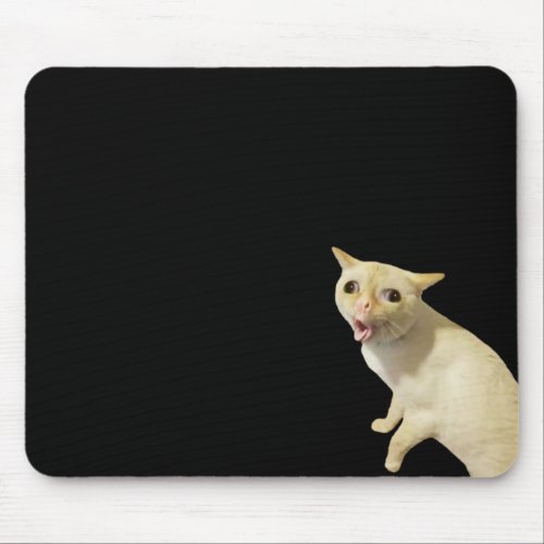 Coughing Cat Meme Mouse Pad