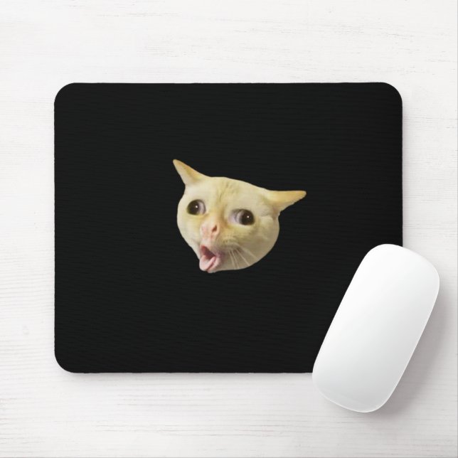 Coughing Cat Meme Mouse Pad (With Mouse)
