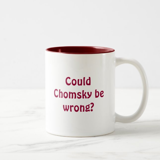 Could Chomsky be wrong? Two-Tone Coffee Mug (Right)