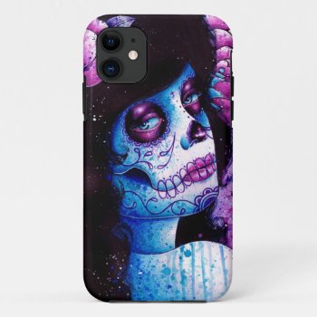 Could It Really Be Sugar Skull Girl Iphone 11 Case by NeverDieArt at Zazzle