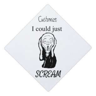 Could Just Scream Thunder_Cove Graduation Cap Topper