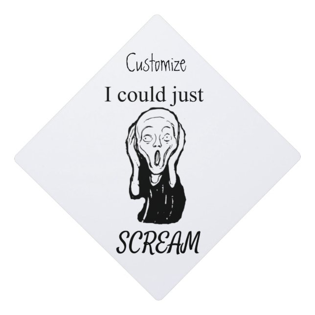 Could Just Scream Thunder_Cove Graduation Cap Topper (Front)