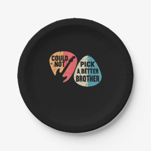 Could Not Pick A Better Brother Guitar T-shirt Paper Plates